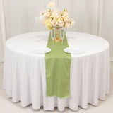 Sage Green Premium Scuba Polyester Table Runner, Wrinkle Free Table Linen