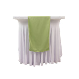 Sage Green Premium Scuba Polyester Table Runner, Wrinkle Free Table Linen