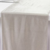 Shimmer Silver Premium Scuba Polyester Table Runner, Wrinkle Free Table Linen