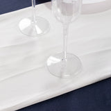 White Premium Scuba Polyester Table Runner, Wrinkle Free Table Linen