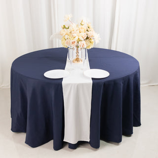 <span style="background-color:transparent;color:#000000;">Elegant White Scuba Polyester Table Runner</span>