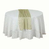 Champagne Sparkling Glitter Gauze Table Runner, Reusable Wrinkle Free Sheer Table Runner