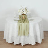 Champagne Sparkling Glitter Gauze Table Runner, Reusable Wrinkle Free Sheer Table Runner