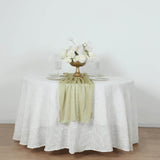 Champagne Sparkling Glitter Gauze Table Runner, Reusable Wrinkle Free Sheer Table Runner