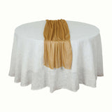 Gold Sparkling Glitter Gauze Table Runner, Reusable Wrinkle Free Sheer Table Runner - 27x120inch