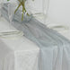 Silver Sparkling Glitter Gauze Table Runner, Reusable Wrinkle Free Sheer Table Runner - 27x120inch