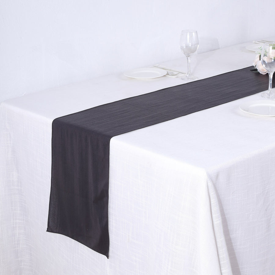 12x108inch Black Shimmer Sequin Dots Polyester Table Runner