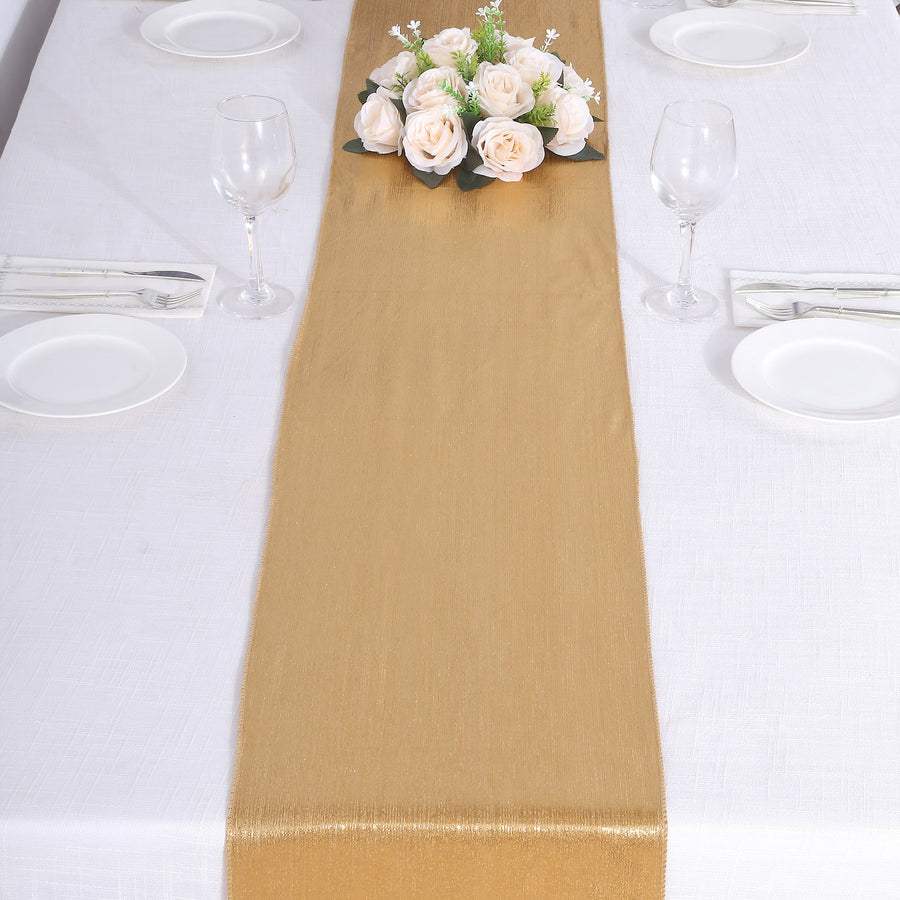 12x108inch Gold Shimmer Sequin Dots Polyester Table Runner