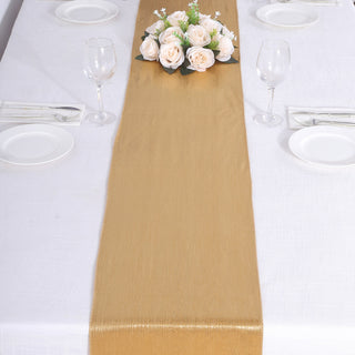 Add a Touch of Elegance with the Gold Shimmer Sequin Table Runner