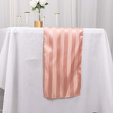 12x108inch Dusty Rose Satin Stripe Table Runner, Elegant Tablecloth Runner