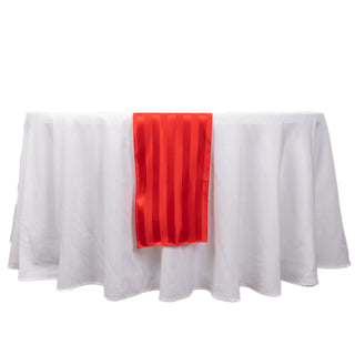Unveil the Potential of Your Event with the Red Satin Stripe Table Runner