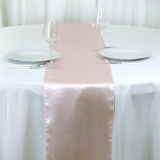 Elevate Your Table Decor with the Blush Satin Table Runner