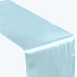 12"x108" Light Blue Satin Table Runner