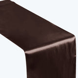 12"x108" Chocolate Satin Table Runner