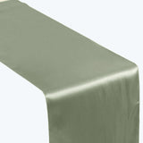 12inch x 108inch Eucalyptus Sage Green Seamless Satin Table Runner