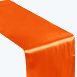 12"x108" Orange Satin Table Runner