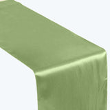 12inch x 108inch Sage Green Satin Table Runner