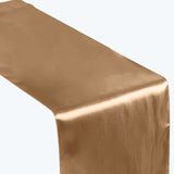 12inch x 108inch Taupe Seamless Satin Table Runner