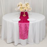 Fuchsia Premium Crushed Velvet Table Runner 190GSM - 12x108inch