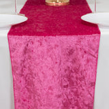 Fuchsia Premium Crushed Velvet Table Runner 190GSM - 12x108inch