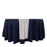 White Premium Crushed Velvet Table Runner 190GSM