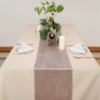 Enhance Your Event Decor with the Mauve Premium Velvet Table Runner