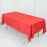 60x102inch Red Accordion Crinkle Taffeta Rectangle Tablecloth