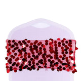 5 Pack | Red Big Payette Sequin Round Chair Sashes