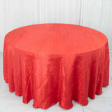 120inch Red Accordion Crinkle Taffeta Round Tablecloth