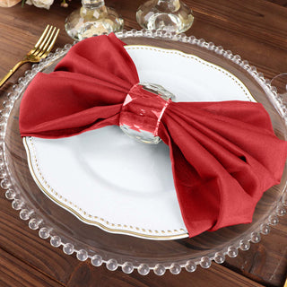 Create a Stunning Tablescape with Red Seamless Cloth Dinner Napkins