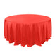 132Inch Red Seamless Polyester Round Tablecloth