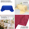 90x156inch Red 200 GSM Seamless Premium Polyester Rectangular Tablecloth