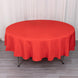 90inch Red 200 GSM Seamless Premium Polyester Round Tablecloth