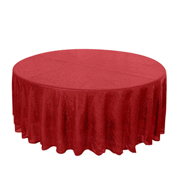108" Red Seamless Premium Sequin Round Tablecloth