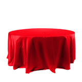 120 inches Red Satin Round Tablecloth
