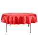 90inch Red Satin Round Tablecloth