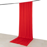 Red 4-Way Stretch Spandex Photography Backdrop Curtain with Rod Pockets, Drapery Panel
