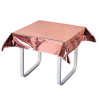 Rose Gold Metallic Foil Square Tablecloth