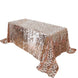 90x132 Big Payette Sequin Rectangle Tablecloth - Rose Gold | Blush