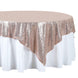 72" x 72" Rose Gold | Blush Sequin Square Overlay