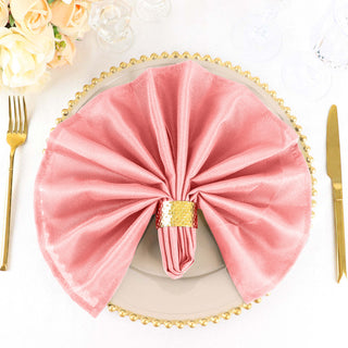 Elevate Your Table with Rose Quartz Seamless Cloth Dinner Napkins