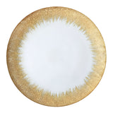 8 Pack | 13inch Round Glass Charger Plates With Metallic Gold Spray Rim#whtbkgd