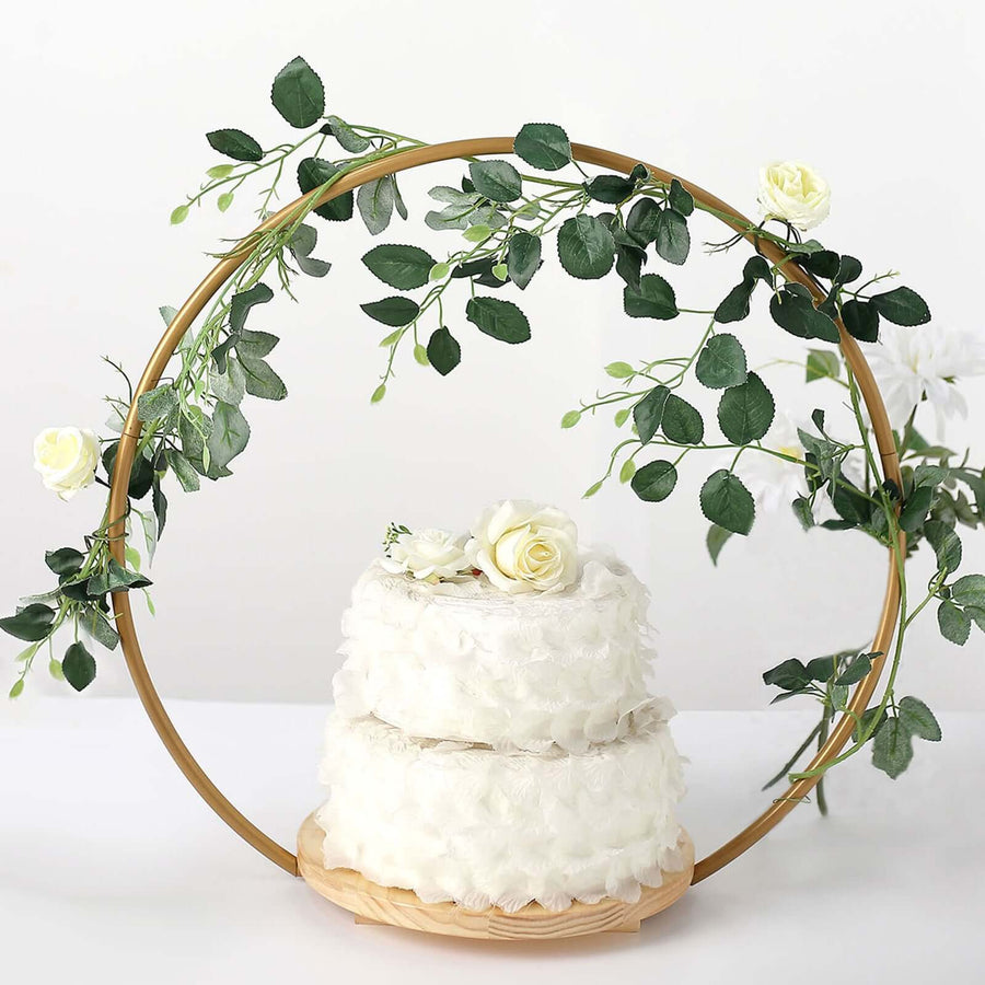 20inch Round Wedding Arch Cake Stand, Metal Floral Centerpieces Display