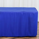 8FT Royal Blue Fitted Polyester Rectangular Table Cover