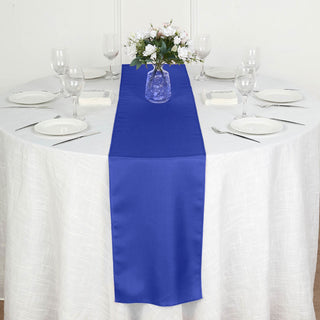 Add Elegance to Your Event with the Royal Blue Polyester Table Runner