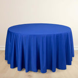 120inch Royal Blue Premium Scuba Wrinkle Free Round Tablecloth, Scuba Polyester Tablecloth