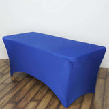 6ft Royal Blue Spandex Stretch Fitted Rectangular Tablecloth