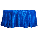 108 Royal Blue Round Pintuck Tablecloth