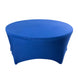 6ft Royal Blue Round Stretch Spandex Tablecloth Fitted Table Cover for 72 inch Tables