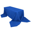 90x156inch Royal Blue 200 GSM Seamless Premium Polyester Rectangular Tablecloth